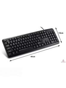 Teclado Usb Alambrico Slim Computadora Pc Escritorio Laptop - Negro - Ver 2