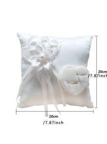 1 Cojín De Boda Para Anillos - Blanco - Ver 2