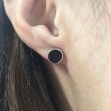 زوج من أقراط الدبوس بشكل المثقاب الأنيق العتيق للرجال والنساء ، مجوهرات الأذن الشخصية بأسلوب القطرة البسيطة كهدية