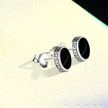 زوج من أقراط الدبوس بشكل المثقاب الأنيق العتيق للرجال والنساء ، مجوهرات الأذن الشخصية بأسلوب القطرة البسيطة كهدية