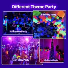 Uv 黑光 Led 燈條 385-400nm Usb Uv Led 燈條黑光燈適用於臥室掛毯海報螢光派對裝飾 - 紫色 - 查看 4