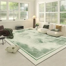 Green Ink-style Carpet, Simple And Luxury Living Room Sofa Mat, Hotel Room Bedside Rugs, Home Decor - Shanlan - View 3