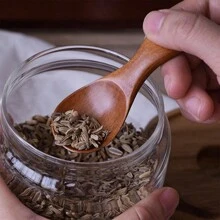 FFXK 1/6 Stücke Premium Mini Holzlöffel - 8,1 cm kleine Löffel für Gläser, Eis und Joghurt, Holzschieber für Behälter, Küche, Weihnachtsgeschenk