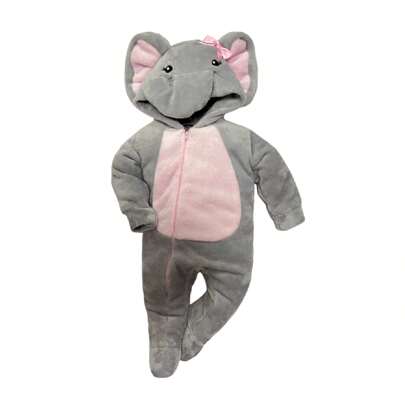 Baby Kisses Mameluco para Beba con gorro bordado Elefante Girl