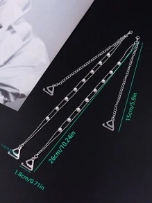 1pair Diamante Lady Bra Strap Metal Rhinestone Back Bra Shoulder Strap - Silver - View 6