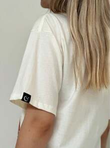 Camiseta Papa-Léguas Que Treina Pernas - Creme