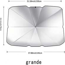 plegable de coche Sombrilla Paraguas , delantero Parasol para parabrisas , con protección UV , plegable , con de coche ventana sol , verano Herramienta - Plateado - Ver 5
