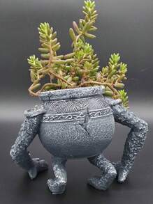 1 件装树脂花盆，用于园艺装饰，装饰性奥尔登环战士花盆，适用于户外、庭院、亚历山大罐