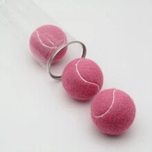 3 hộp bóng tennis tập luyện màu hồng dễ thương và thời trang, độ nảy cao, chất liệu đàn hồi và sợi tổng hợp, thích hợp cho các hoạt động thể thao ngoài trời và tập luyện trên bãi biển. - Bụi hồng - Xem 2