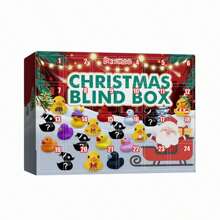 Christmas Rubber Duck Advent Calendar & Mystery Box Toy, 24pcs/box Creative Surprise Toy