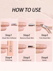 2件/套 指甲死皮软化剂 60毫升 指甲角质软化剂 角质去除工具 美甲凝胶抛光死皮钢推 指甲护理 - 白色 - 查看 8