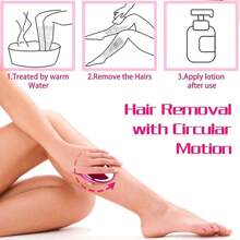 Epilator Stone Reusable Hair Removal Crystal Exfoliation - 粉色 - 查看 4