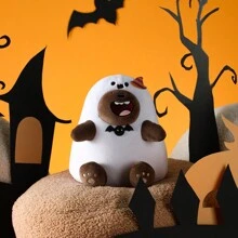 Miniso Bare Bears 系列 8 英寸趣味熊猫毛绒玩具，优质毛绒拥抱舒适睡眠玩具，沙发和床斋月装饰的完美可爱万圣节礼物 - 白色 - 查看 1