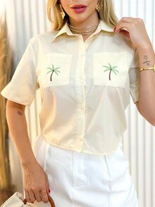 Women T-Shirts - 米色 - 查看 3