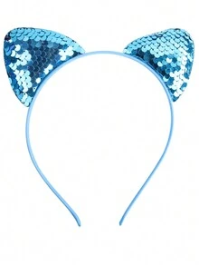 4pcs/set Child Sequin Cat Ears Headband Hair Accessories - Multicolor - View 6
