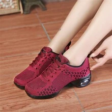 大尺碼女士舞蹈鞋,柔軟鞋底,增高效果,廣場舞鞋