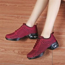 大尺碼女士舞蹈鞋,柔軟鞋底,增高效果,廣場舞鞋