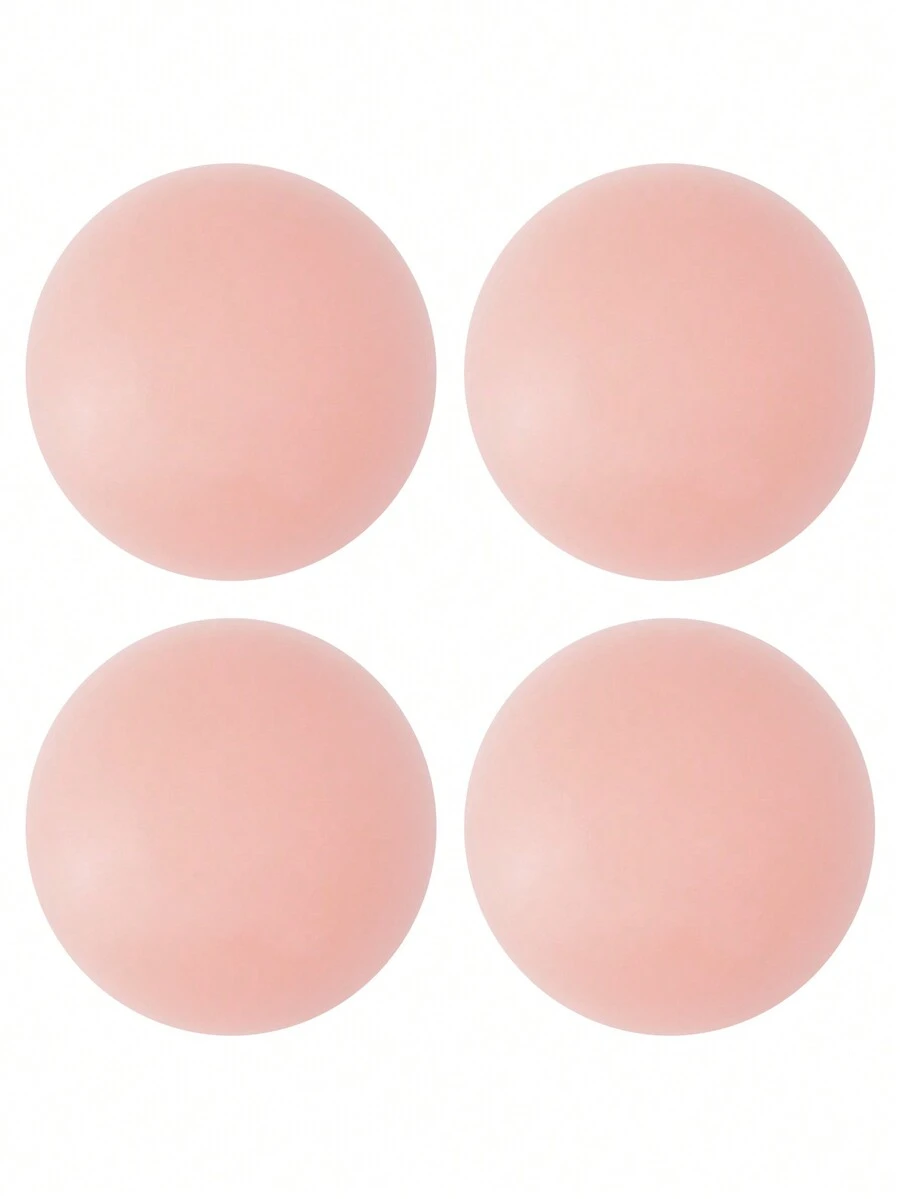 4入組可清洗重複使用的液體圓形乳頭貼 - 粉色 - 查看 1