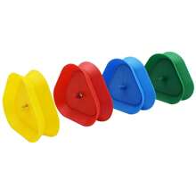 Playing Card Hand Holder Tray, Triangle Shaped Hands-Free Poker Rack Holder, 4 Colors, Set of 4 - Multicolor - View 6