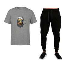 Men Two-piece Outfits - 灰色 - 查看 1