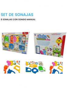 THE BABY SHOP Baby Rattle Set 8pz Animal Early Stimulation Toy - Multicolor - View 3