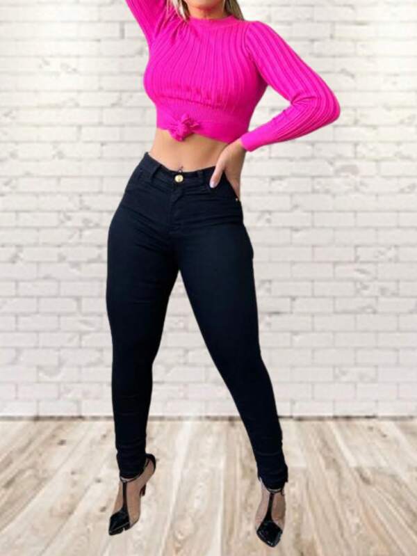Calça Jeans Feminina Skinny Preta linha Premuim