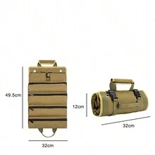 可折叠耐用 900D 牛津包便携式家用汽车维修工具收纳袋电工工具包带 6 个口袋加厚五金工具包户外家具工具小标准包耐磨底座工具整理器和存储车库整理器工作围裙适用于木工和建筑商适用于家庭 DIY 木匠木工建筑水管工杂工礼物送给爸爸父亲祖父爷爷宽口工具收纳袋工具手提袋适用于汽车露营汽车配件 - 卡其色 - 查看 4