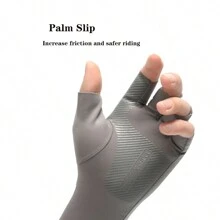 Mangas protectoras contra el sol y los rayos UV para los brazos que cubren los dedos con agarre y capacidad táctil - Gris - Ver 3