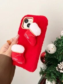 Funda De Teléfono Anti-caída Con Patrón De Árbol De Navidad - Verde - Ver 7