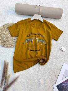 Women T-Shirts - màu nâu - Xem 4