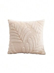 1 pieza Funda de almohada de peluche estampada, núcleo de almohada no incluido, funda de almohada cuadrada simple, adecuada para el salón y el dormitorio todo el año