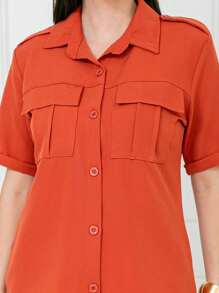 Women Two-piece Outfits - Màu Cam cháy - Xem 3