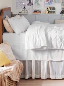 Bedsure Valentine's Day Comforter Set - 5/7 Pieces Bedding Set, Pintuck Bedding Sets For All Season, Bed In A Bag With Flat Sheet And Fitted Sheet, Pillowcases & Shams, For Spring Decor, Wedding Decor, Easter Decor, Room Decor, Home Decor - White - View 4