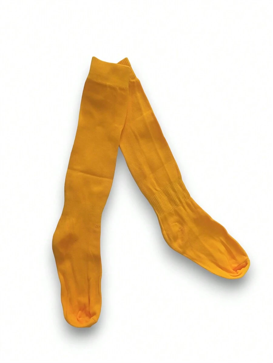 CALCETAS DEPORTIVAS INFANTILES FUTBOL VOLEY BEISBOL BASQUET - Amarillo Mostaza - Ver 1