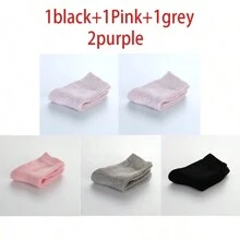 5双女士袜子套装冬季加厚保暖纯羊毛袜休闲防寒毛绒中筒袜秋季 - 香檳色 - 查看 6