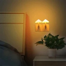1 Pc, Mushroom Night Light, Built-In Sensor Night Light, Suitable For Bedside Bedrooms And Corridors