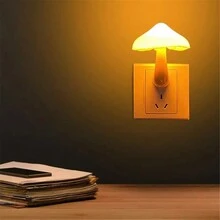 1 Pc, Mushroom Night Light, Built-In Sensor Night Light, Suitable For Bedside Bedrooms And Corridors