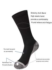 Vớ thể thao - màu đen - Xem 3