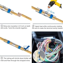 50pcs Heat Shrink Solder Seal Wire Connectors With Middle Ring, Ip68 Waterproof Level, Insulation Material, Suitable For Electrical And Automotive Circuit Repair - Clear - View 6