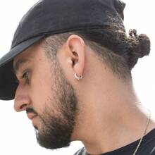 16 models Men's silver Cross Dangle Earrings Stainless Steel Long Chain Piercing Hoop Earrings Set For Men And Women