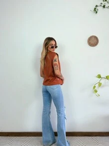 Aveloz Women T-Shirts - 鏽棕色 - 查看 2