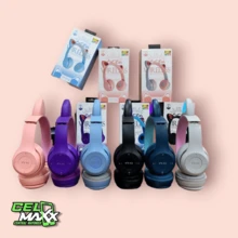 Gato oreja brillante auricular Bluetooth P47m estudiante de dibujos animados juego inalámbrico P47m auriculares - Morado Violeta - Ver 2