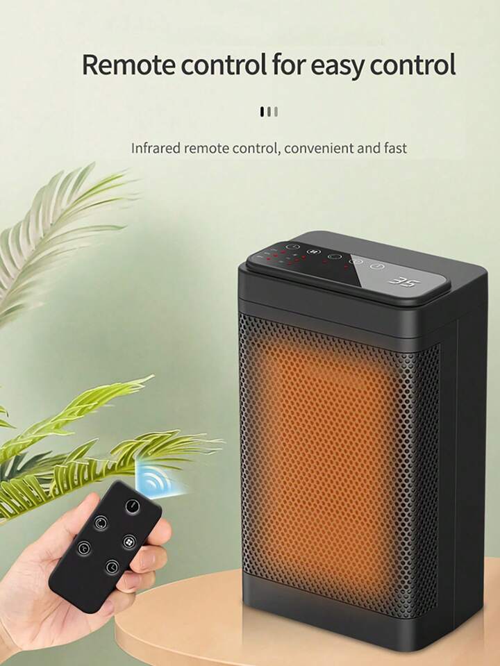 1 pc 1500W Space Heater with Remote control Thermostat, Smart Electric  Ceramic Heater, Quiet Portable Space Heater for Office, Living Room,  Bedroom | SHEIN USA