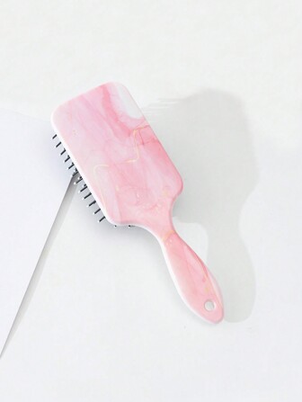 1 pieza Peine con cojín de aire elástico de estilo Ins para el peinado de mujeres, cepillo desenredante para cabello húmedo y seco, adecuado para uso doméstico y de viaje, accesorios de color rosa, herramientas de peinado