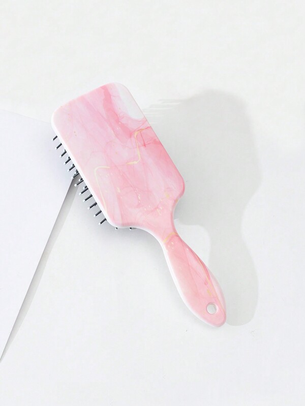 مشط تصفيف شعر للنساء بتصميم عصري مضاد للكهرباء الساكنة مع وسادة هوائية مرنة، فرشاة فك تشابك للشعر الرطب والجاف، مناسبة للاستخدام المنزلي والسفر، اكسسوارات باللون الوردي، أدوات تصفيف الشعر