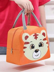 Bolsa Térmica Escolar Animalitos ideal para el Almuerzo Lonchera boxlunch - Naranja - Ver 2