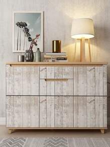 1張自粘木質紋壁紙,可拆卸復古木質紋裝飾牆面和傢俱裝修 - 淺灰色 - 查看 4