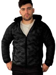 Chamarra Chaqueta Invierno Moda Para Caballero - Negro - Ver 1