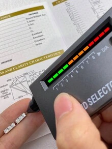 Newsoul "1 Pair Of Glamorous 925 Sterling Silver Total 0.6CT Straight Shaped Moissanite Stud Earrings For Women Ladies Jewellery Girlfriend Gift Engagement Wedding Promise Eternal Earrings Fine Jewelry" Rhinestone Bridal Jewelry Diamond Earrings - Silver - View 5