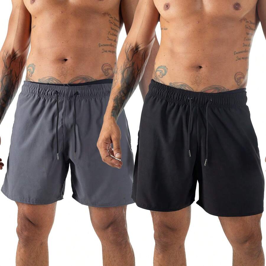 Men Shorts - 灰色 - 查看 1